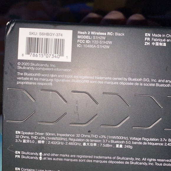 Skullcandy Hesh 2 Bluetooth Over-Ear Headphones, Black, S6HBGY-374 - Picture 6 of 6